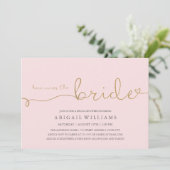 Hier kommt das Imitat der Braut Einladung (Stehend Vorderseite)