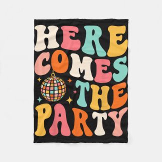 Hier kommt das Party Retro Bachelorette Bridal Tei Fleecedecke