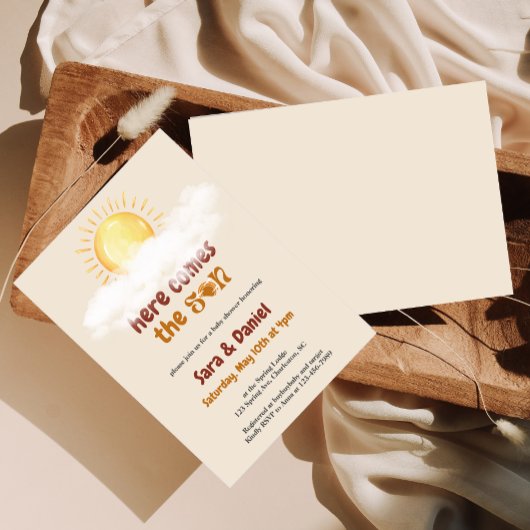 Hier kommt das Sohn Geschlecht offenbaren Einladun Einladung