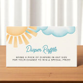Hier kommt das Son Baby Boy Diaper Raffle Begleitkarte
