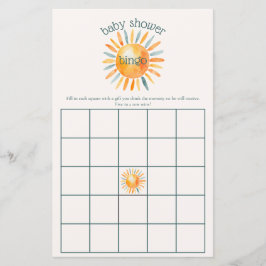 Hier kommt das Son Baby Boy Shower Bingo Spiel