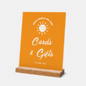 Hier kommt das Son Baby Duschkarten & Geschenkzeic Acrylschild (Winkel)