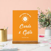 Hier kommt das Son Baby Duschkarten & Geschenkzeic Acrylschild (Hochzeit)