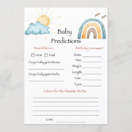 Hier kommt das Son Baby Predictions Spiel Einladung