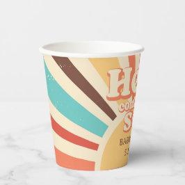 Hier kommt das Son Baby Shower Party Pappbecher