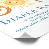 Hier kommt das Son Diaper Raffle Baby Duschzeichen Poster (Ecke)