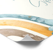 Hier kommt das Son Retro Baby Bücher und Geschenke Poster (Ecke)