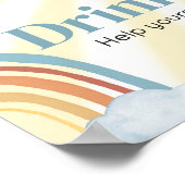 Hier kommt das Son Retro Baby Duschgetränk Poster (Ecke)