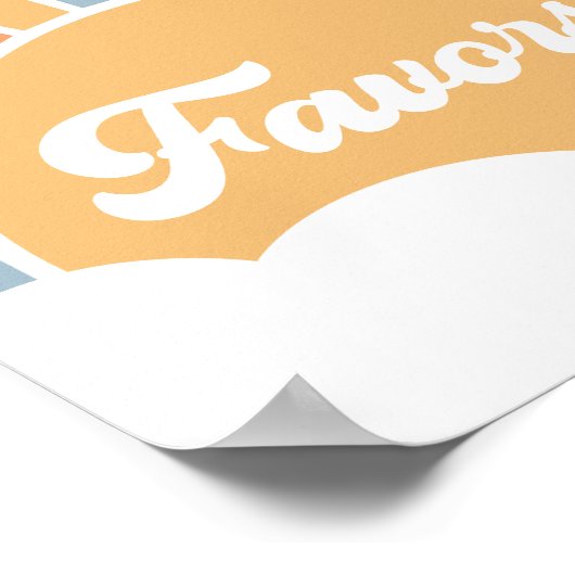 Hier kommt das Son Retro Baby Duwer Lieblingszeich Poster (Ecke)