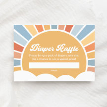 Hier kommt das Son Retro Diaper Raffle Ticket