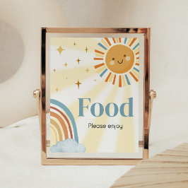 Hier kommt das Son Retro Sunshine Baby Dusche Food Poster