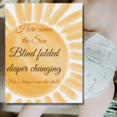 Hier kommt das Son Sunshine Boy Baby Shower Game Poster