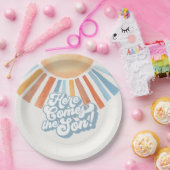 Hier kommt das Son Sunshine Boy Baby Shower Party Pappteller (Party)