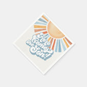 Hier kommt das Son Sunshine Boy Baby Shower Party Serviette (Ecke)