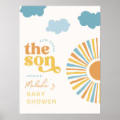 Hier kommt das Son Welcome Sign-Zeichen Poster (Vorne)