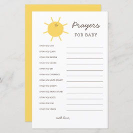 Hier kommt das Sonnenduschgebet für das Baby