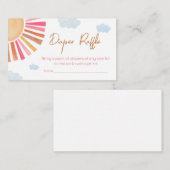 Hier kommt das Sonnenmädchen-Windschutzturm-Windel Begleitkarte (Vorne/Hinten)