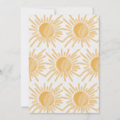Hier kommt das Sun Ray Yellow Brautparty Einladung (Rückseite)