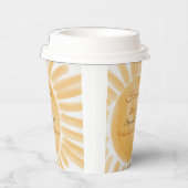 Hier kommt das Sun Ray Yellow Brautparty Pappbecher (Rechts)