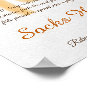 Hier kommt das Sunshine Baby Shower Sock Hunt Fun Poster (Ecke)