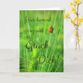 Hier kommt das widerliche Glück für dich! Karte (Gelbe Blume)