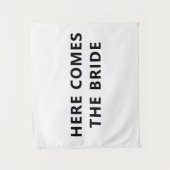 Hier kommt das Zeichen der Brautfabrik Wandteppich (Vorderseite)