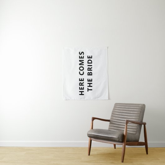 Hier kommt das Zeichen der Brautfabrik Wandteppich (Beispiel)