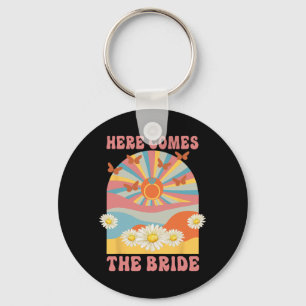 Hier kommt der 70er Hippie Retro Bachelorette Schlüsselanhänger
