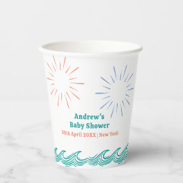 Hier kommt der Beach Summer mit der Son Baby Dusch Pappbecher