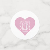 Hier kommt der Brautparty-Tisch Confetti Konfetti (Klein Vorderseite)