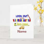 Hier kommt der Kindergarten... Name School Karte (Gelbe Blume)