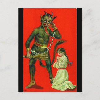 Hier kommt der Krampus 1 Postkarte