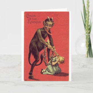 Hier kommt der Krampus! 2 Feiertagskarte