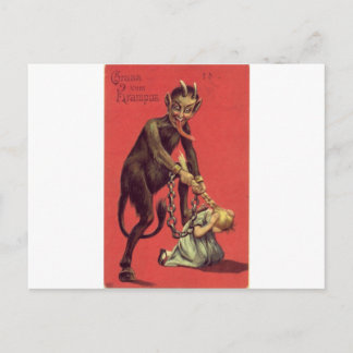 Hier kommt der Krampus! 2 Postkarte