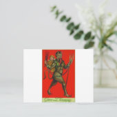Hier kommt der Krampus! Postkarte (Stehend Vorderseite)