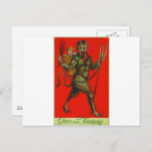 Hier kommt der Krampus! Postkarte (Vorne/Hinten)