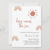 Hier kommt der Sohn Baby Dusche Einladung (Vorderseite)