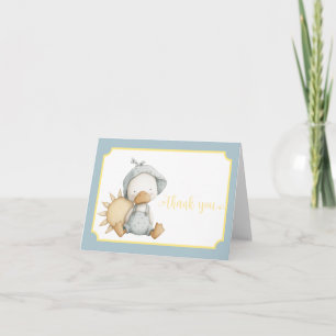 Hier kommt der Sohn Baby Shower Dankeschön-Karte Dankeskarte