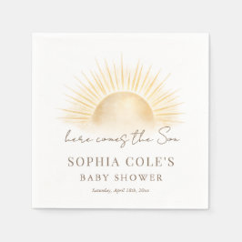 Hier kommt der Sohn Baby Shower Party Serviette