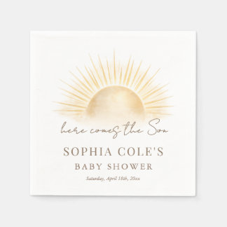 Hier kommt der Sohn Baby Shower Party Serviette