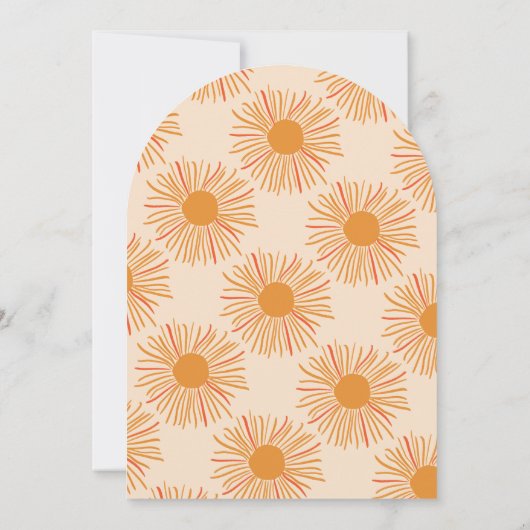 Hier kommt der Sohn Boho Boho Boy Boy Baby Dusche Einladung (Rückseite)