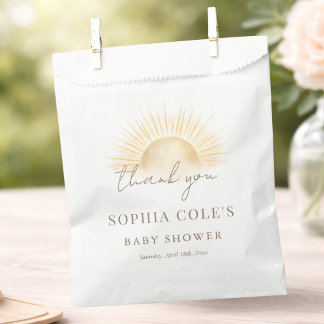 Hier kommt der Sohn Boho Sun Baby Shower Danke Geschenktütchen