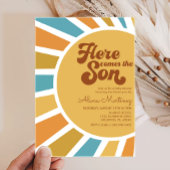 Hier kommt der Sohn | Boho Sunshine Baby Dusche Einladung