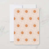 Hier kommt der Sohn Burnt Orange Sun Time Capsule Dankeskarte (Rückseite)