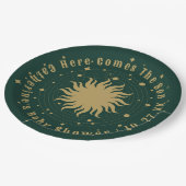 Hier kommt der Sohn | Celestial Baby Shower Pappteller (Schrägansicht)