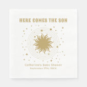 Hier kommt der Sohn | Celestial Baby Shower Serviette (Vorderseite)