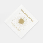 Hier kommt der Sohn | Celestial Baby Shower Serviette (Ecke)