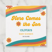 Hier kommt der Sohn Danke Baby Dusche Geschenkanhänger (Rückseite)