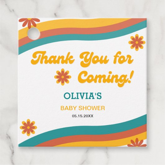 Hier kommt der Sohn Danke Baby Dusche Geschenkanhänger (Vorderseite)