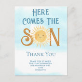 Hier kommt der Sohn Danke Postkarte (Vorderseite)